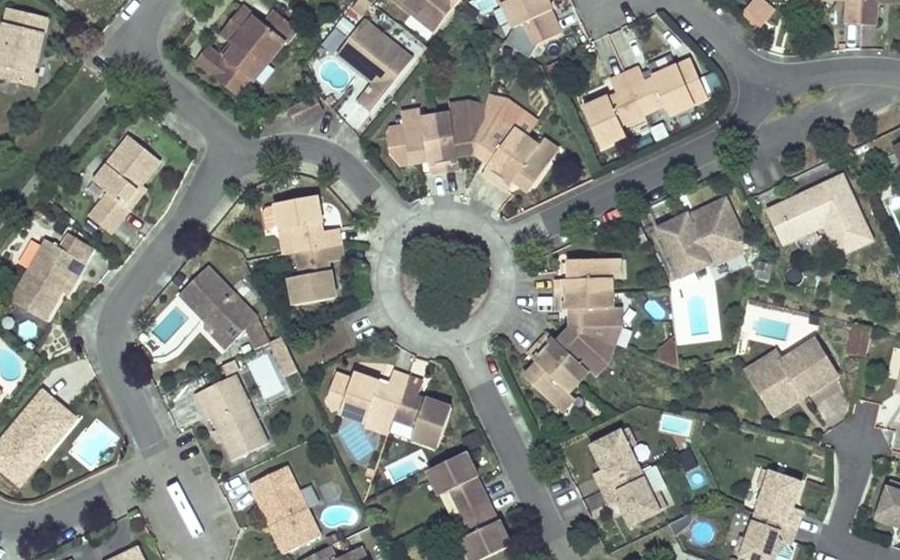 Vue aérienne du Rond-Point Jean de La Fontaine