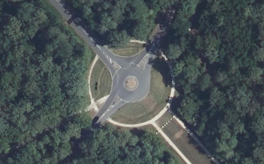 Vue aérienne du Rond François 1er