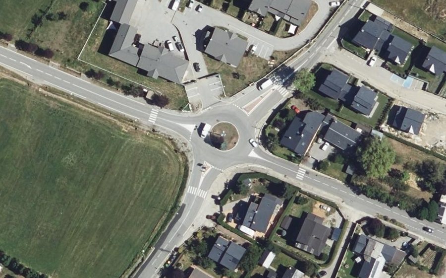 Vue aérienne du Rond-Point de l'Adjudant Étienne Lamarque