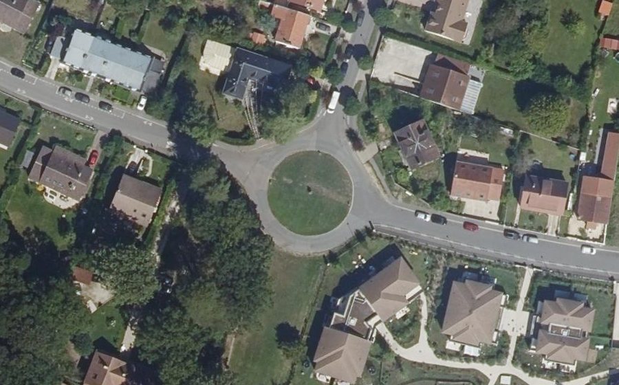 Vue aérienne du Rond-Point Sully