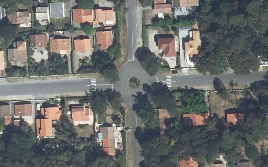 Vue aérienne du Place René Talureau
