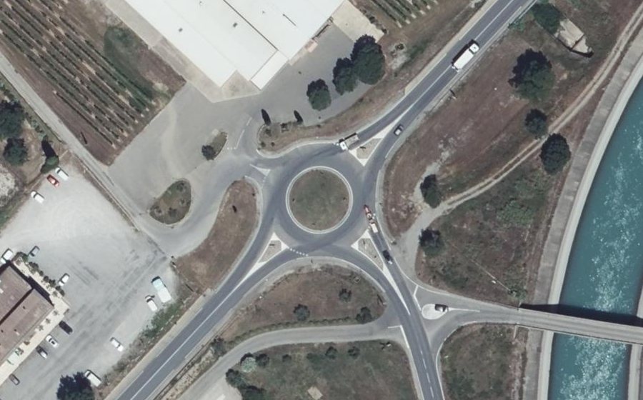 Vue aérienne du Rond-Point de la Madeleine