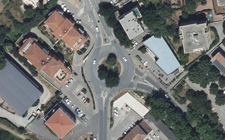 Vue aérienne du Rond-Point La Bucolique