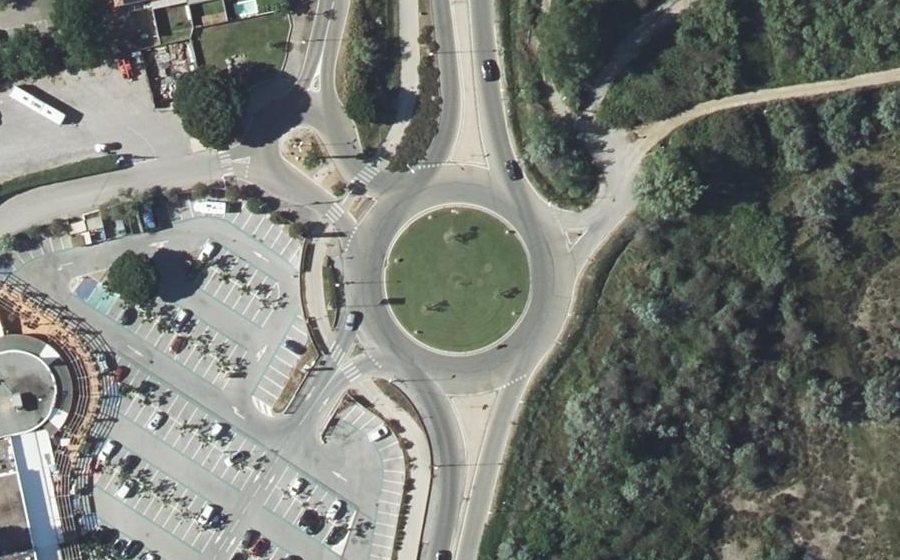 Vue aérienne du Giratoire de l'Espiguette