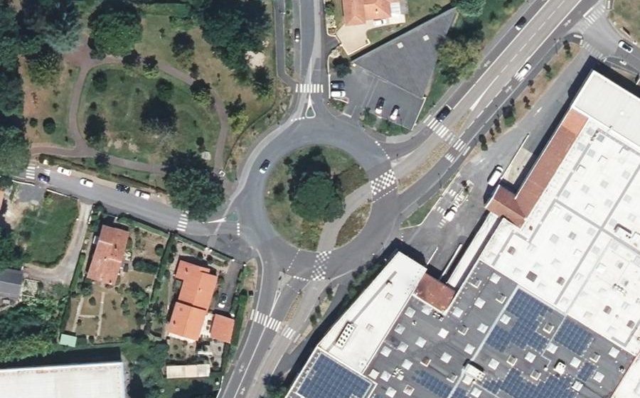 Vue aérienne du Giratoire de l'Union