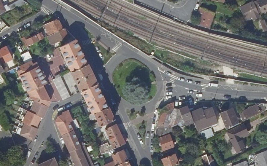 Vue aérienne du Place du Colonel Arnaud Beltrame