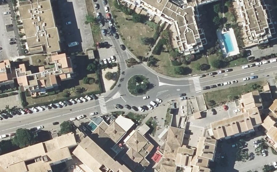 Vue aérienne du Rond-Point de la Samba