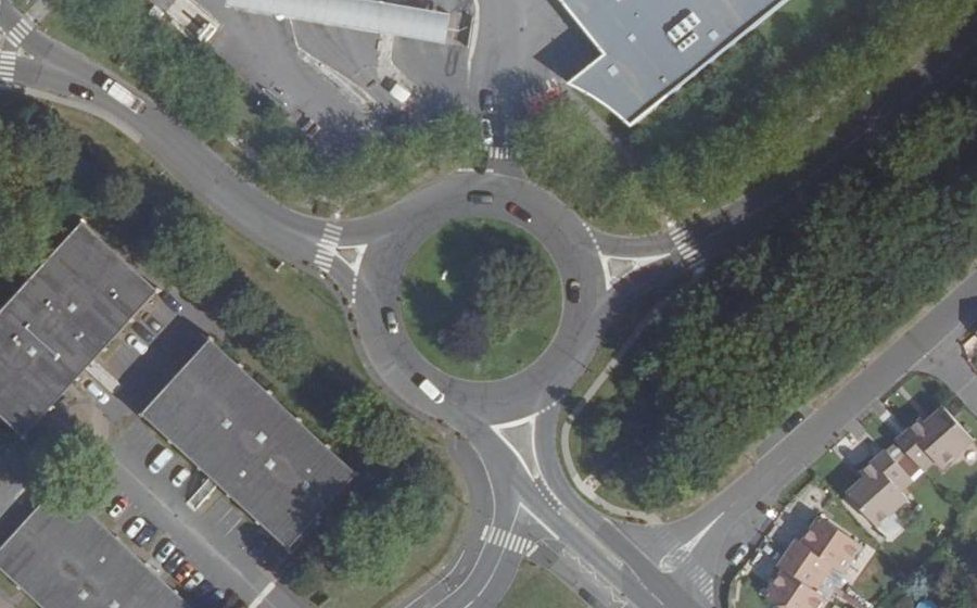 Vue aérienne du Rond-Point de Roccasecca