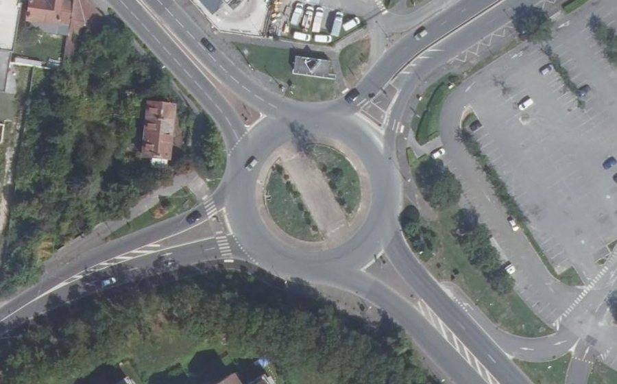 Vue aérienne du Carrefour de Pince-Vent