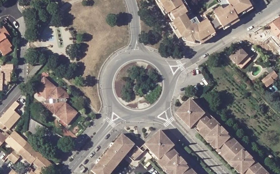 Vue aérienne du Rond-Point Louis Brunet