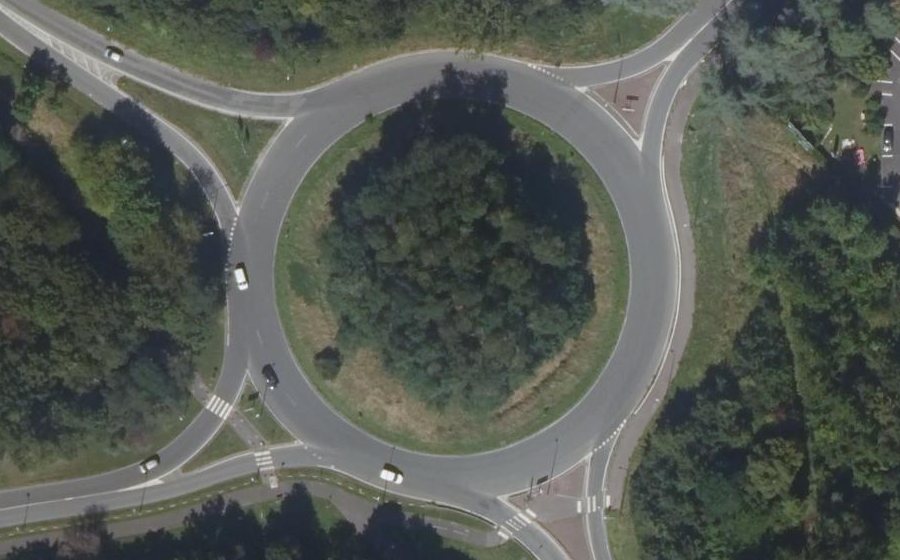 Vue aérienne du Rond-Point du Bois de Place