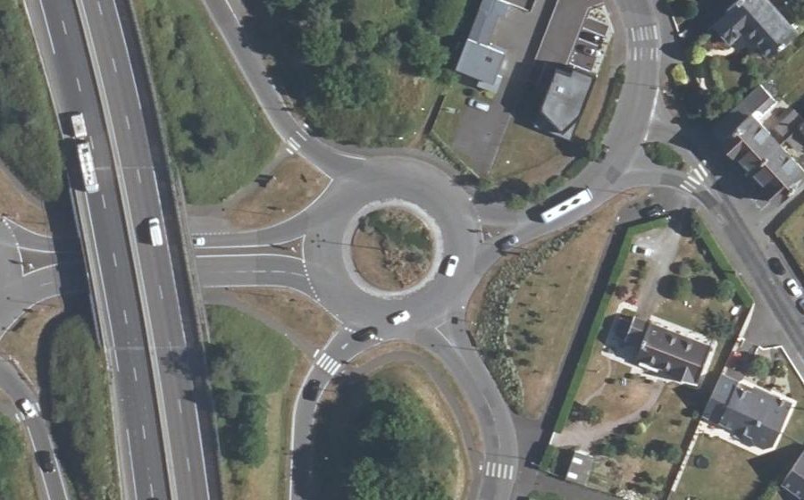 Vue aérienne du Rond-Point Coté Mer