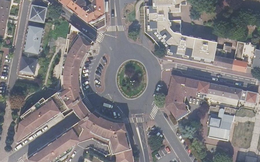 Vue aérienne de la Place Aristide Briand
