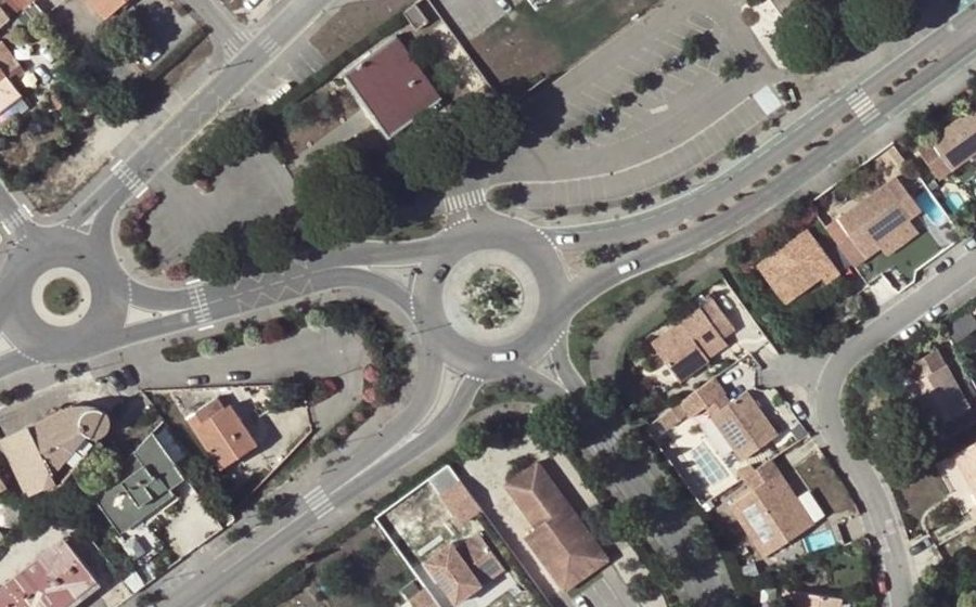 Vue aérienne du Rond-Point de l'Aviateur