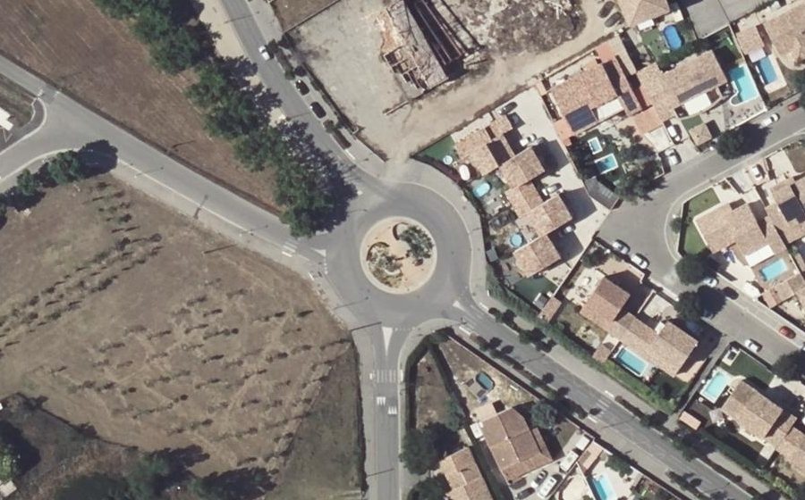 Vue aérienne du Rond-Point de Meolo