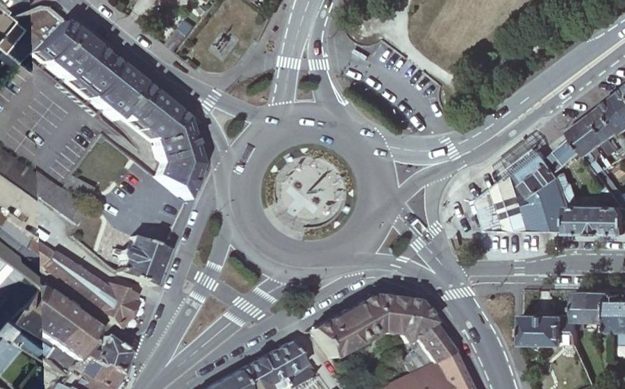 Vue aérienne de la Place du Général de Gaulle