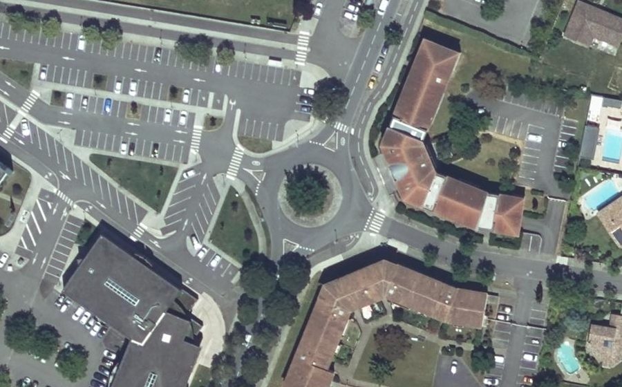 Vue aérienne du Rond-Point des Contemplations