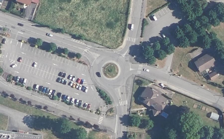 Vue aérienne du Rond-Point Colette Besson