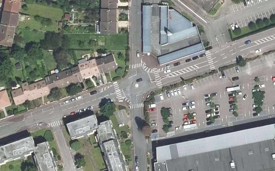 Vue aérienne du Rue Bernart de Ventadour
