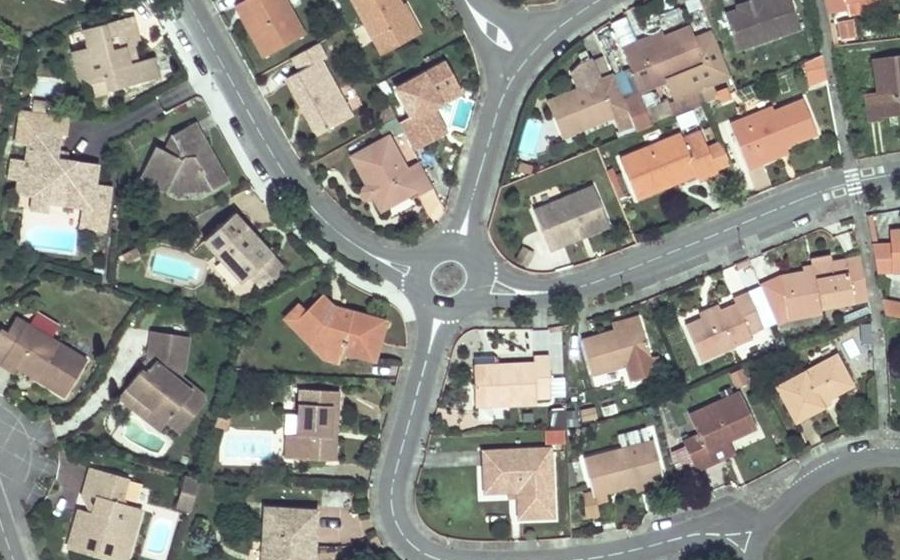 Vue aérienne du Rond-Point du Bonheur