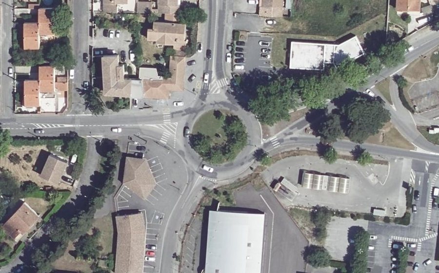 Vue aérienne du Rond-Point Maurice Ancély