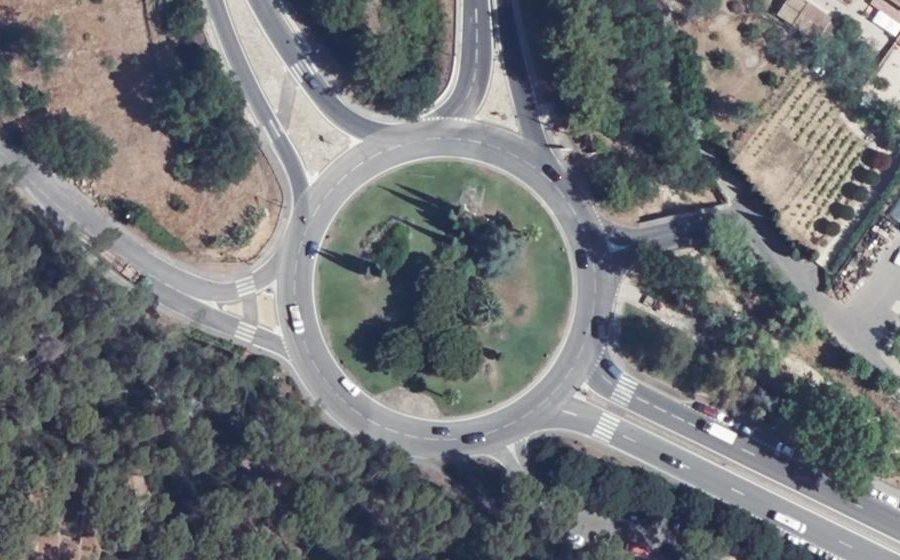 Vue aérienne du Rond-Point Alphonse Juin