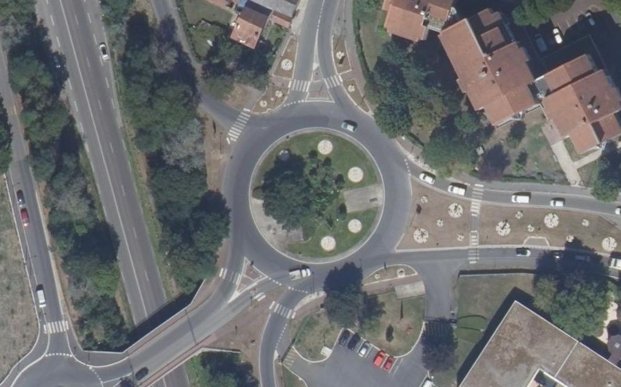 Vue aérienne du Rond-Point Mareel Vanderaert