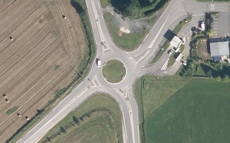 Vue aérienne du Rond-Point de Kerlan