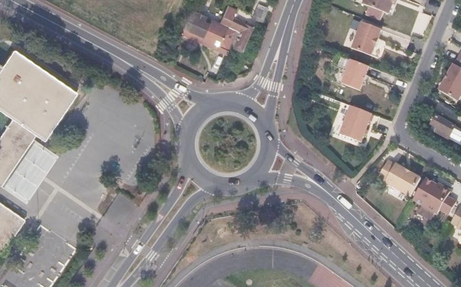 Vue aérienne du Rue du Docteur Schweitzer