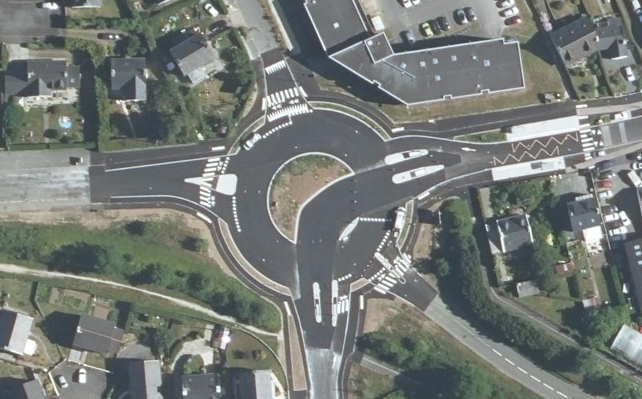 Vue aérienne du Rond-Point d'Iroise