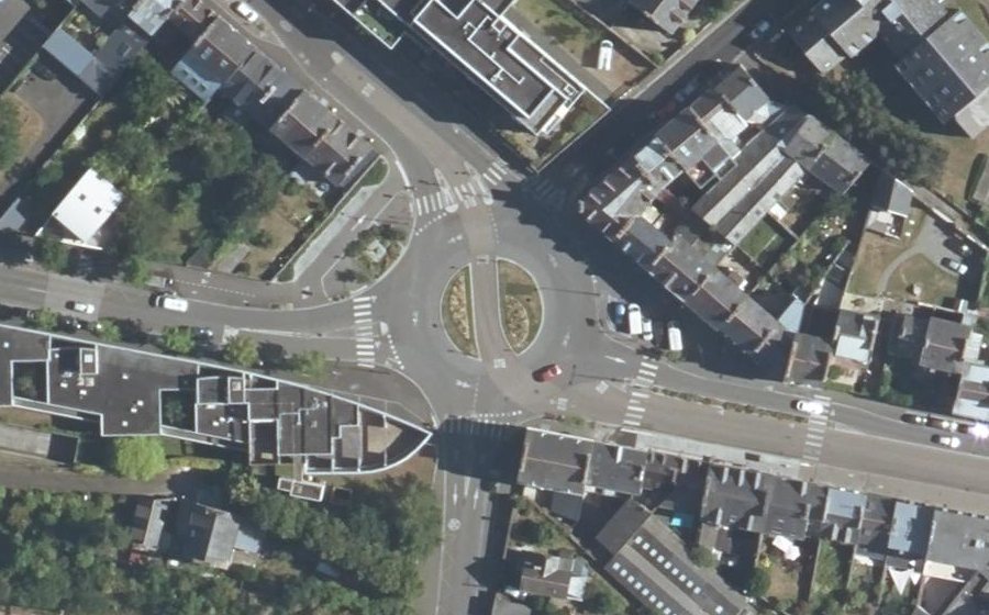 Vue aérienne du Rond-Point de la Croix Mathias