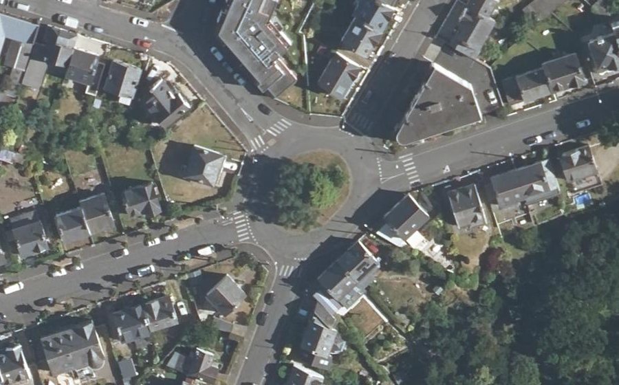 Vue aérienne du Rond-Point Édouard Herriot