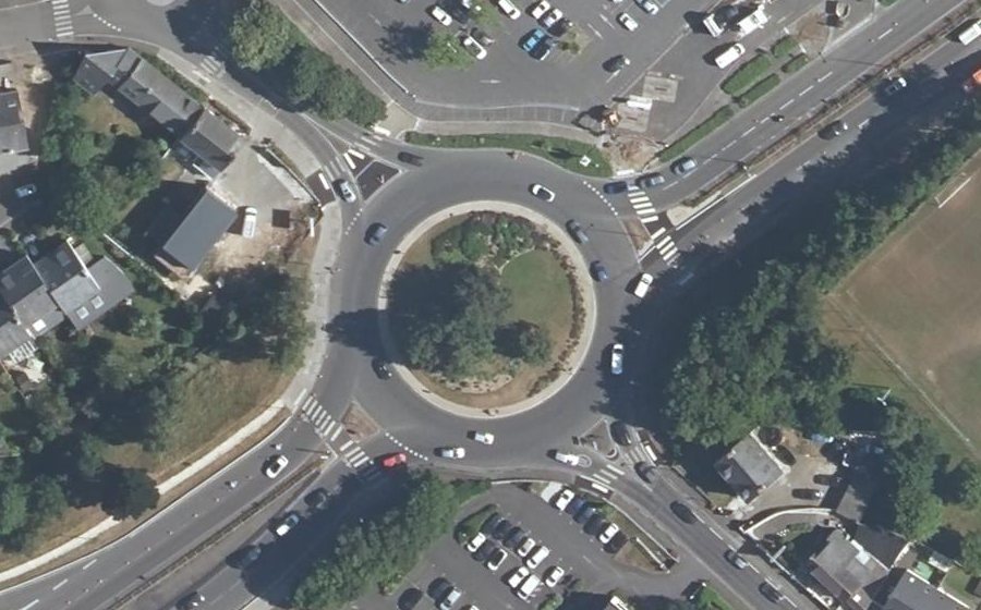 Vue aérienne du Rond-Point des Gallois