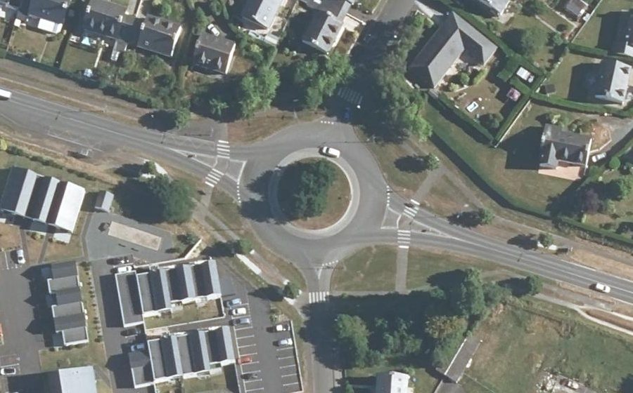 Vue aérienne du Rond-Point d'Ardéoani