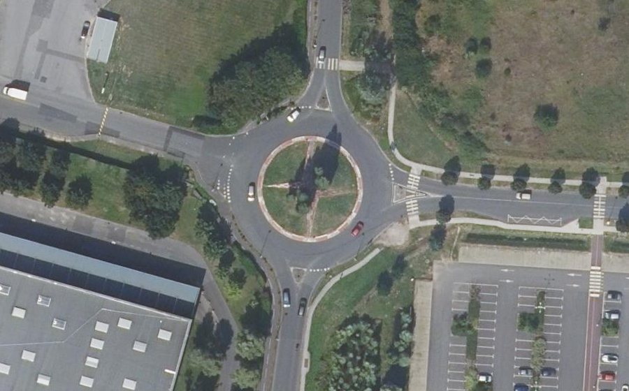 Vue aérienne du Rond-Point de la Presle