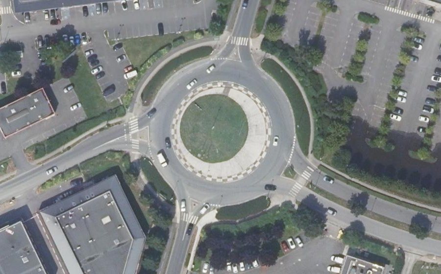 Vue aérienne du Rond-Point du Centre-Essonne