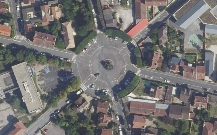 Vue aérienne du Place Arthur Chaussy