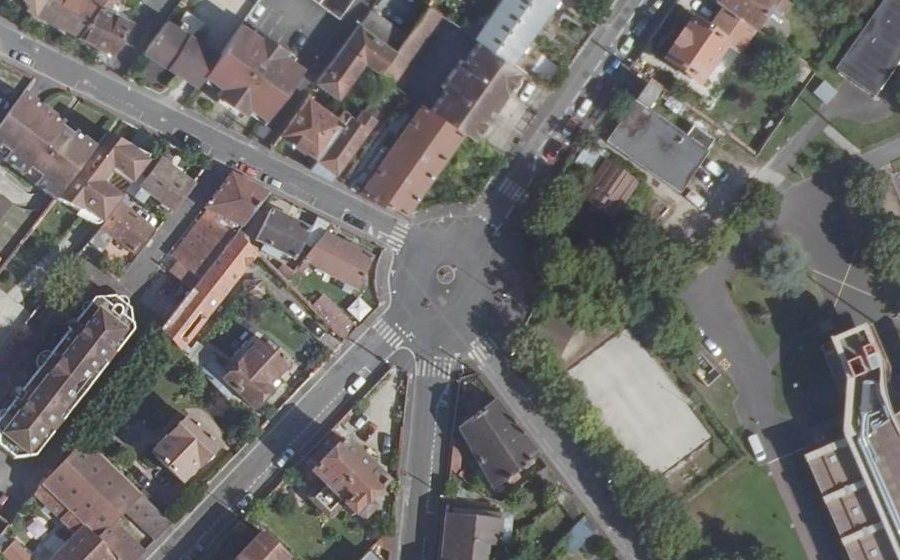 Vue aérienne de la Place de la Motte aux Cailles