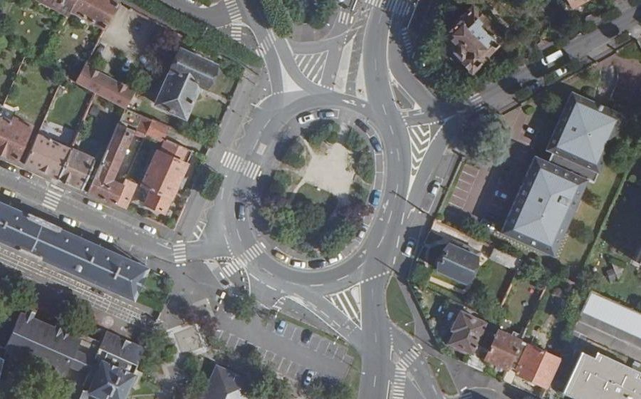 Vue aérienne de la Place Chapu