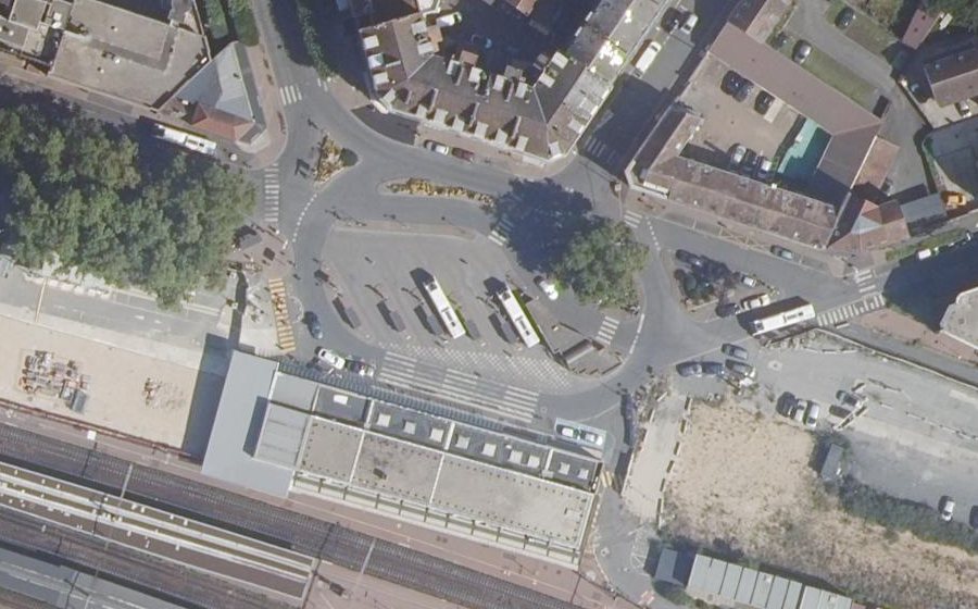 Vue aérienne de la Place Gallieni