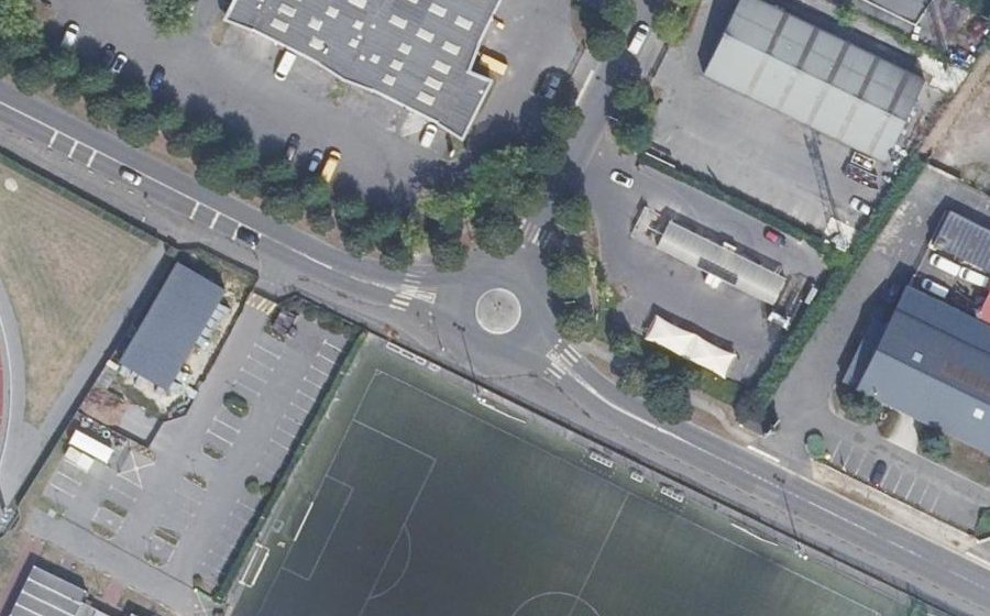 Vue aérienne du Chaussée Jules César
