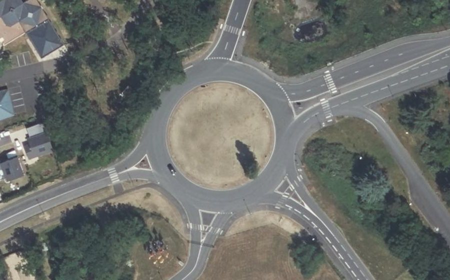 Vue aérienne du Rond-Point de Sologne