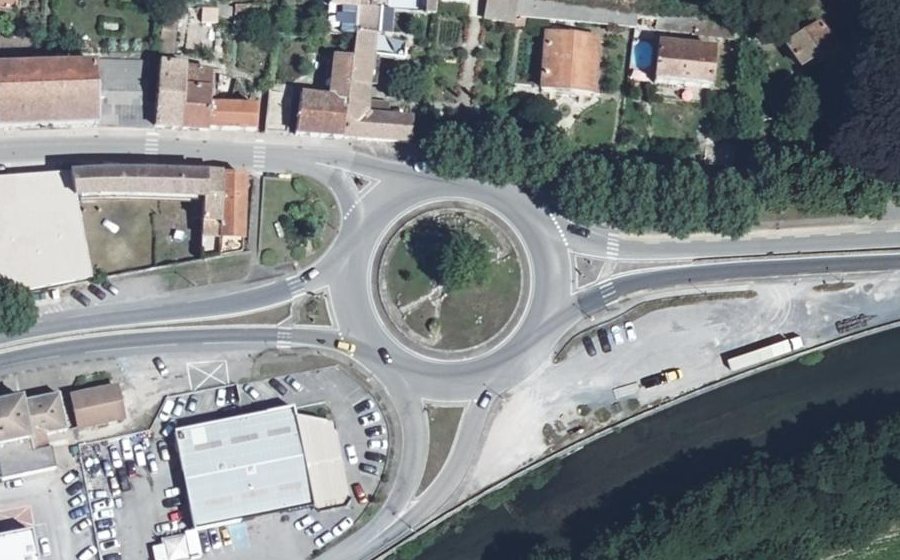 Vue aérienne du Rond-Point Charles de Gaulle