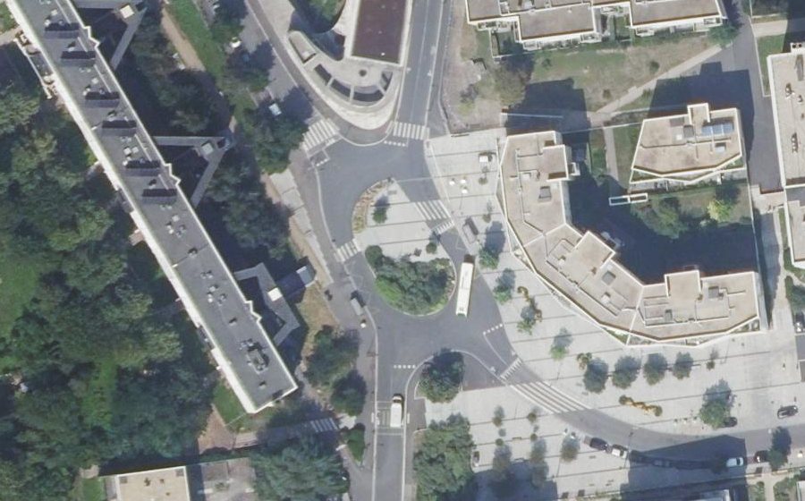 Vue aérienne de la Place de la Fontaine Gueffier
