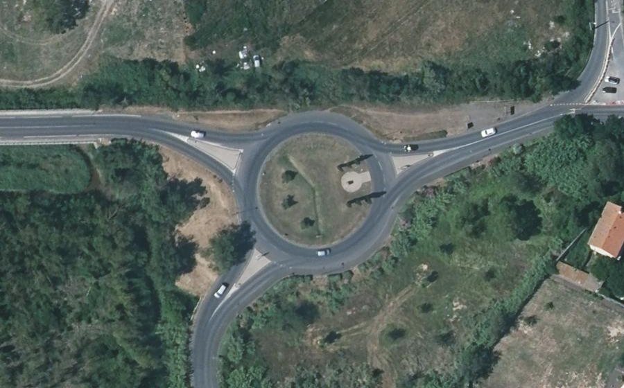 Vue aérienne du Rond-Point de l'Ordre National du Mérite