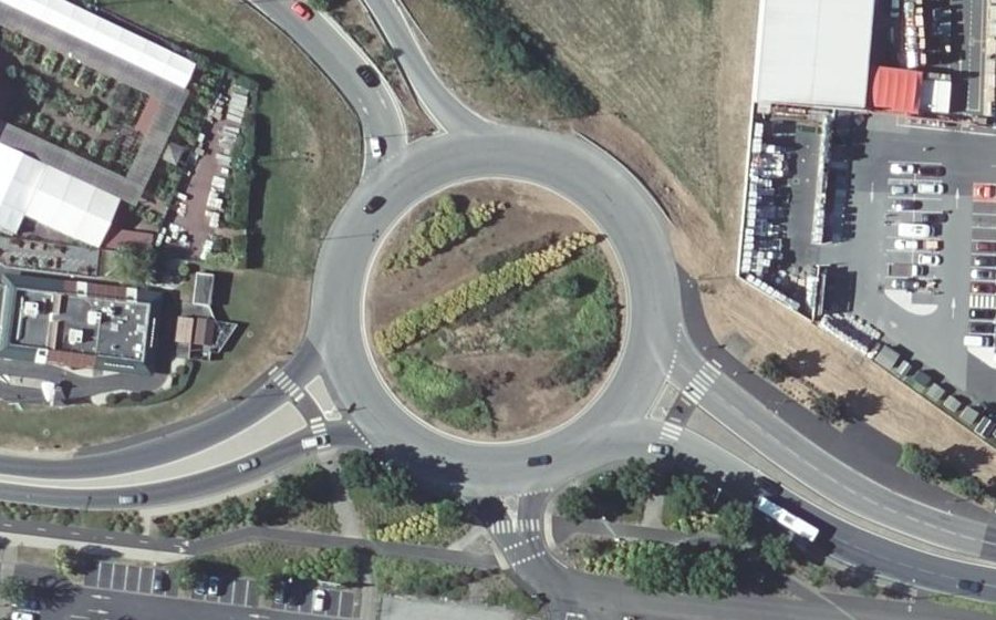 Vue aérienne du Rond-Point de la Rochelle