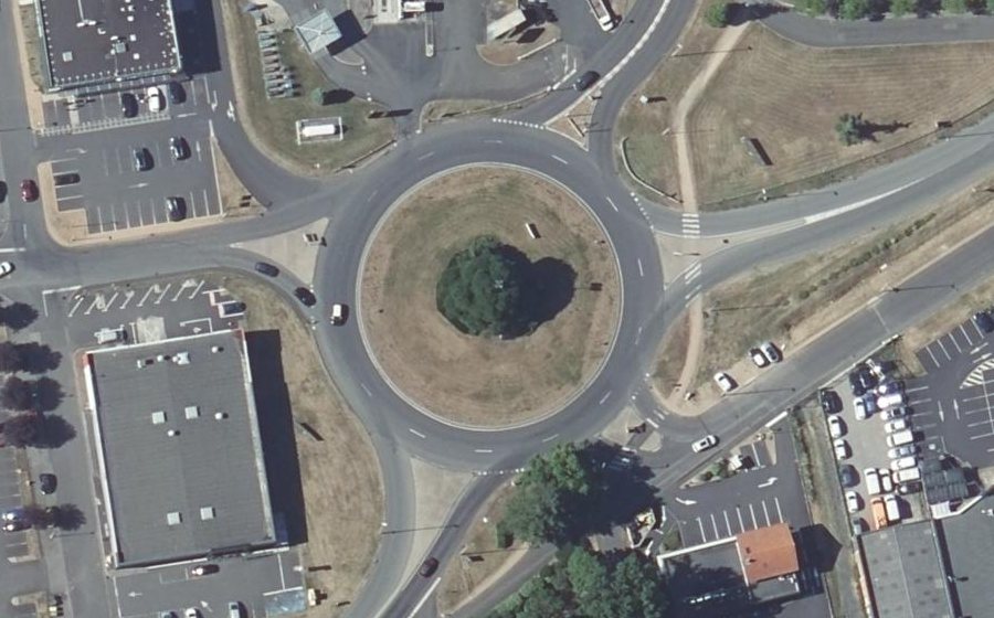 Vue aérienne du Rond-Point du Pontel