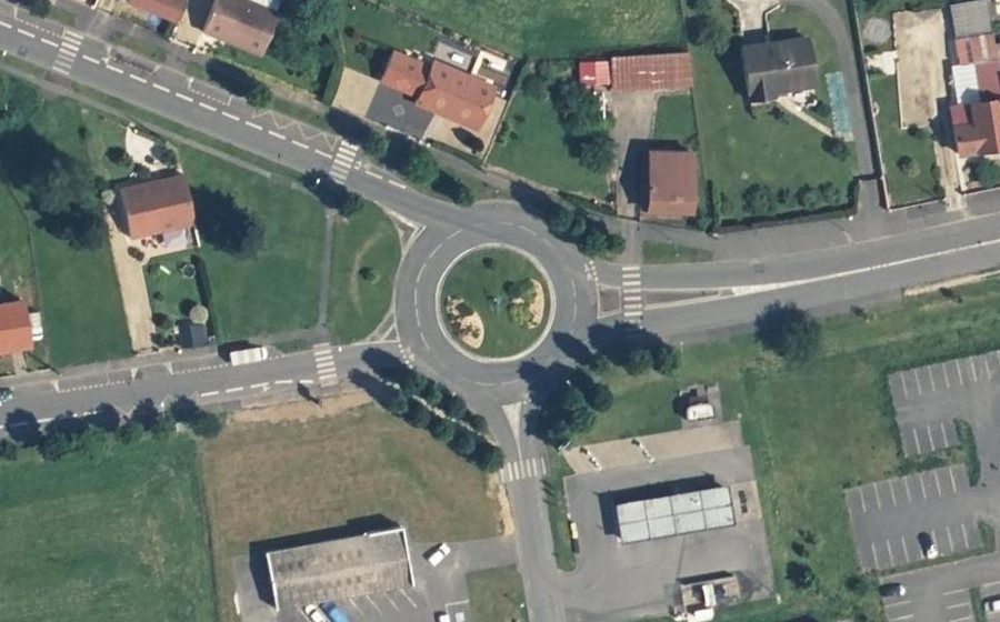 Vue aérienne du Place du 6 Juin 1944
