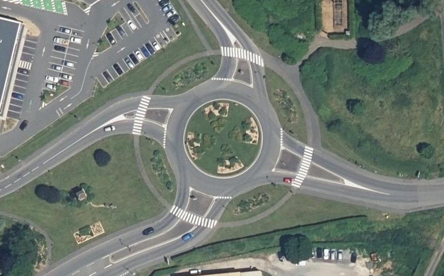 Vue aérienne du Rond-Point Vaclav Havel