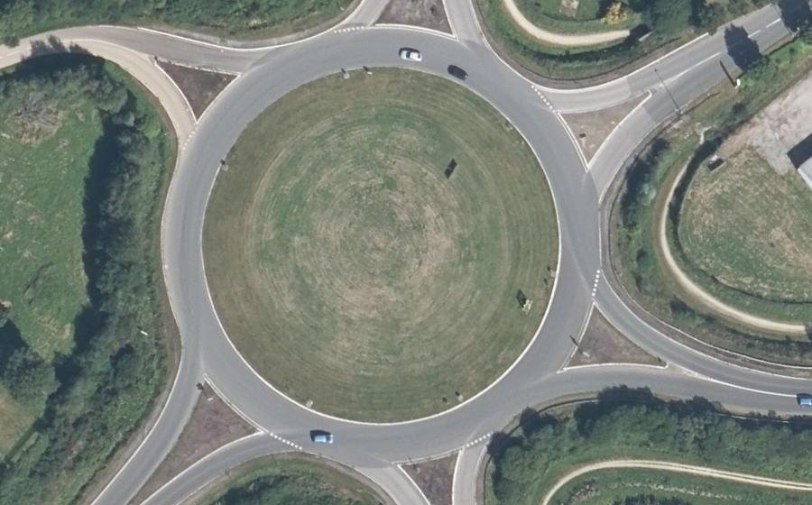 Vue aérienne du Rond-Point du Guirzout
